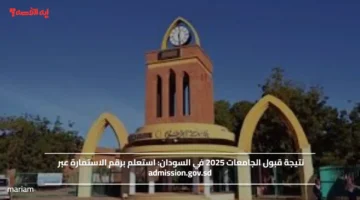 نتيجة قبول الجامعات 2025 في السودان.. استعلم برقم الاستمارة عبر admission.gov.sd